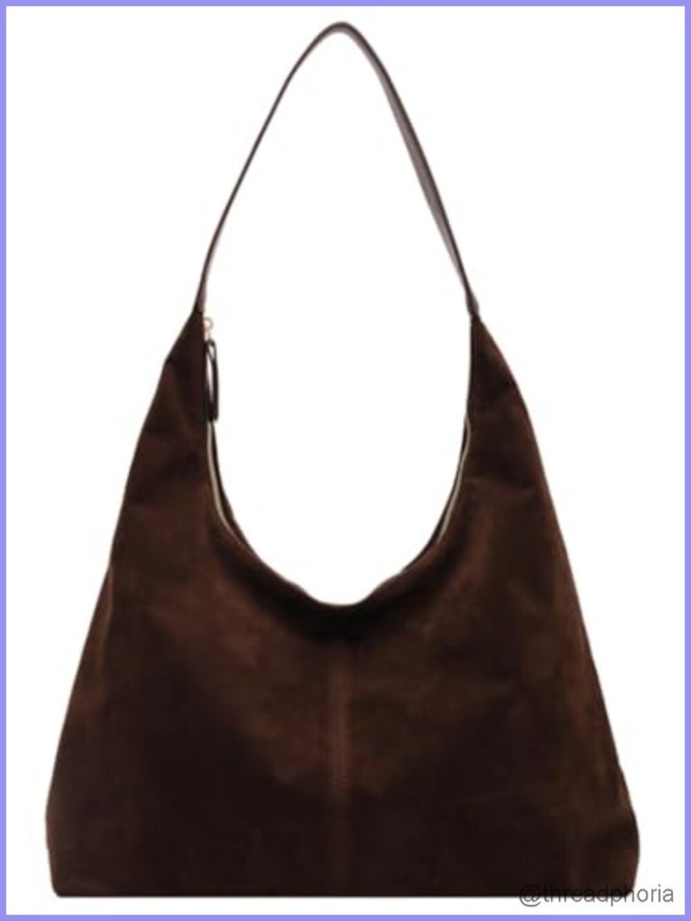 Slouchy Suede Shoulder Bag Women Underarm Tote Work Purse Crescent Handbag